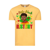 Vintage Mustard a little black history with boy juneteenth Vintage Tee - texasbilliewilder