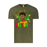 Vintage Olive a little black history with boy juneteenth Vintage Tee - texasbilliewilder