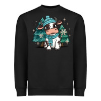 Black winter i'm udderly freezing baby cow Heavyweight Sweatshirt - MaliasSmallBusiness