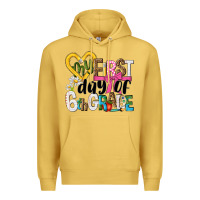 Antique Gold my first day of 6th grade Premium Hoodie - NancyCooperArtShop
