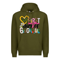 Army Green my first day of 6th grade Premium Hoodie - NancyCooperArtShop