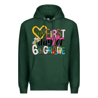 Sports Green my first day of 6th grade Premium Hoodie - NancyCooperArtShop