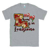 Heather Grey ho ho home is in louisiana Classic Tee - FaDigitalArtStudio