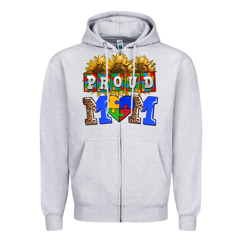 Proud Mom Zipper Hoodie by AdoDesignShop | Teevron