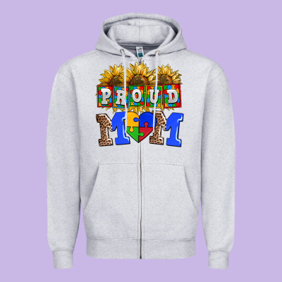 Proud Mom Zipper Hoodie Designed By Adodesignshop
