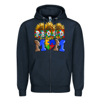 Navy proud mom Zipper Hoodie - AdoDesignShop