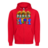 Red proud mom Zipper Hoodie - AdoDesignShop