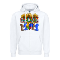 White proud mom Zipper Hoodie - AdoDesignShop