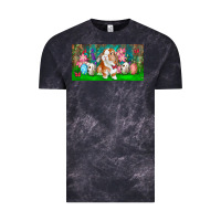 Cloud Black Spring Easter Bunny Vintage Tee - RanaPortraitStore
