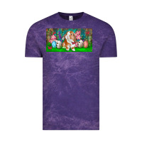 Cloud Purple Spring Easter Bunny Vintage Tee - RanaPortraitStore