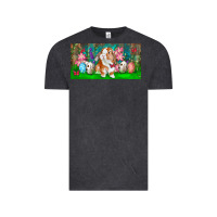 Vintage Black Spring Easter Bunny Vintage Tee - RanaPortraitStore