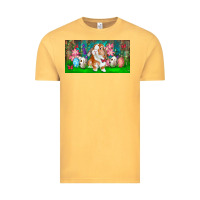 Vintage Mustard Spring Easter Bunny Vintage Tee - RanaPortraitStore