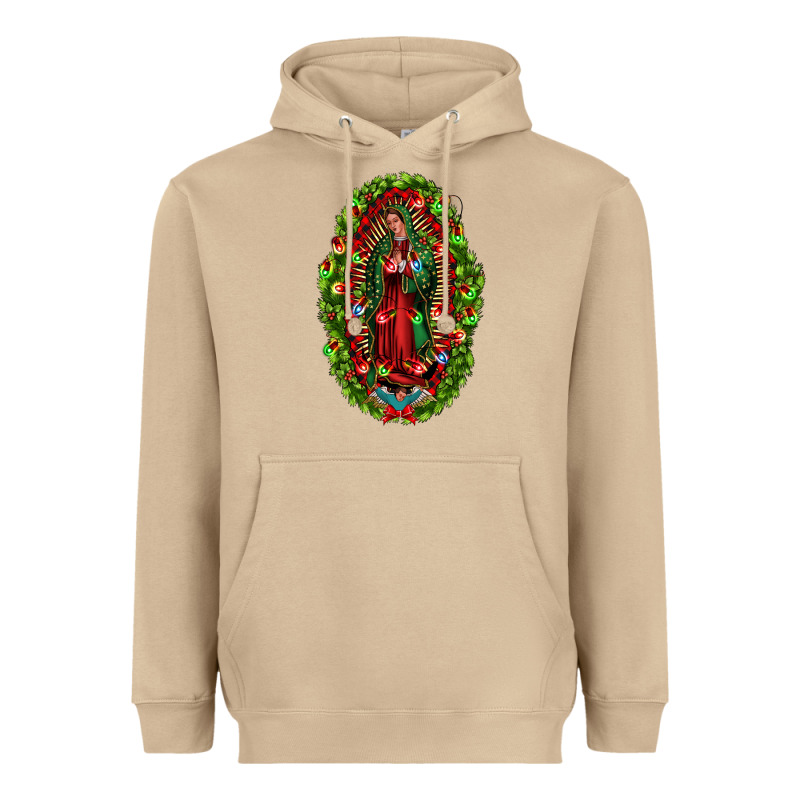 Our Lady Of Guadalupe Christmas Heavyweight Hoodie by Jasminsmagicworld | Teevron