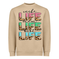 Mushroom wife life mom life best life Heavyweight Sweatshirt - MaliasSmallBusiness