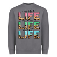Wife Life Mom Life Best Life Heavyweight Sweatshirt | Teevron