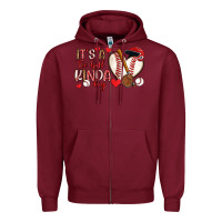 Burgundy it s a tee ball kinda day baseball Zipper Hoodie - Artiststas