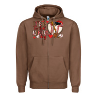 Chestnut it s a tee ball kinda day baseball Zipper Hoodie - Artiststas