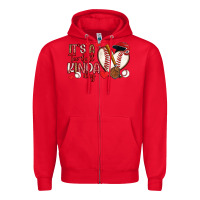 Red it s a tee ball kinda day baseball Zipper Hoodie - Artiststas