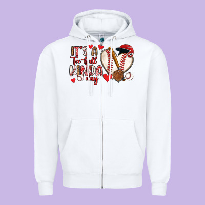 It S A Tee Ball Kinda Day Baseball Zipper Hoodie Designed By Artiststas
