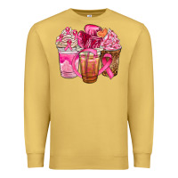 Antique Gold breast cancer coffee cups Premium Sweatshirt - NancyCooperArtShop