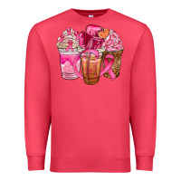 Cardinal breast cancer coffee cups Premium Sweatshirt - NancyCooperArtShop