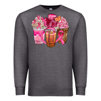Charcoal Heather breast cancer coffee cups Premium Sweatshirt - NancyCooperArtShop