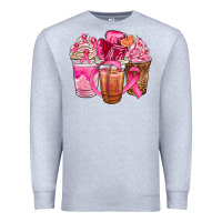 Heather Grey breast cancer coffee cups Premium Sweatshirt - NancyCooperArtShop