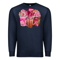 Navy breast cancer coffee cups Premium Sweatshirt - NancyCooperArtShop