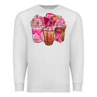 Oatmeal Heather breast cancer coffee cups Premium Sweatshirt - NancyCooperArtShop