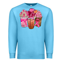 Ocean Blue breast cancer coffee cups Premium Sweatshirt - NancyCooperArtShop