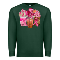 Sports Green breast cancer coffee cups Premium Sweatshirt - NancyCooperArtShop