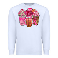 White breast cancer coffee cups Premium Sweatshirt - NancyCooperArtShop