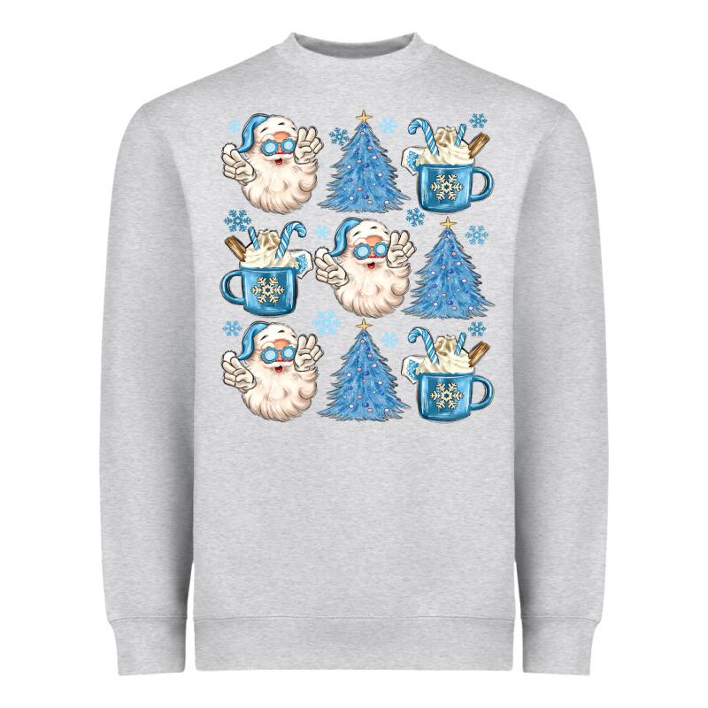 Santa Claus Doodles Christmas Heavyweight Sweatshirt by MaliasSmallBusiness | Teevron
