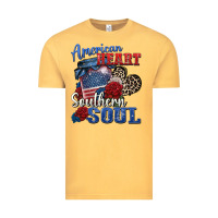 Vintage Mustard american heart southern soul Vintage Tee - Zillion Design Studio