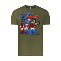 Vintage Olive american heart southern soul Vintage Tee - Zillion Design Studio