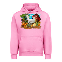 Fuchsia Pink Fall Chicken Urban Hoodie - LillyAllenDesigns