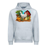 Heather Grey Fall Chicken Urban Hoodie - LillyAllenDesigns