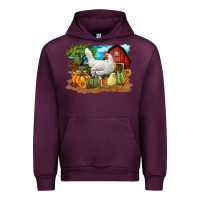 Mauve Wine Fall Chicken Urban Hoodie - LillyAllenDesigns