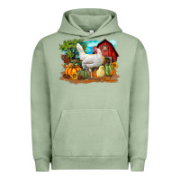 Pigment Oil Green Fall Chicken Urban Hoodie - LillyAllenDesigns