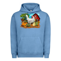 Pigment Pebble Blue Fall Chicken Urban Hoodie - LillyAllenDesigns