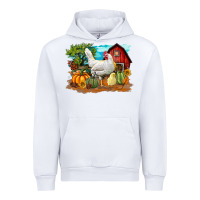 White Fall Chicken Urban Hoodie - LillyAllenDesigns