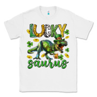 White Lucky saurus st.patricks day Classic Tee - Neo Western