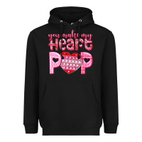 Black you make my heart pop Heavyweight Hoodie - NancyCooperArtShop