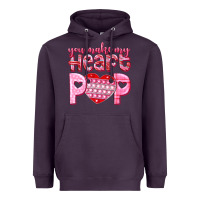 Plum you make my heart pop Heavyweight Hoodie - NancyCooperArtShop