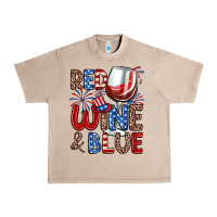 French Oak red wine and blue Urban Heavy Tee - Zillion Design Studio