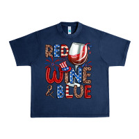 Navy red wine and blue Urban Heavy Tee - Zillion Design Studio