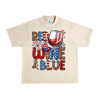 Sandshell red wine and blue Urban Heavy Tee - Zillion Design Studio