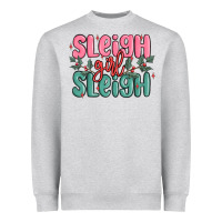 Heather Grey sleigh girl sleigh christmas Heavyweight Sweatshirt - MaliasSmallBusiness