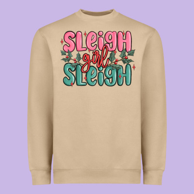 Heavyweight Sweatshirt sleigh girl sleigh christmas