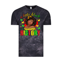 Cloud Black a little black history with girl juneteenth Vintage Tee - texasbilliewilder